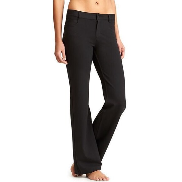 Womens Athleta 4 Black Pants Ponte Classic Zip Button Office Work New NWOT - Picture 4 of 9